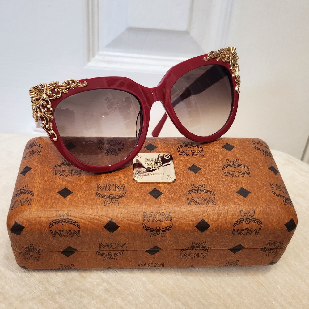 MCM Red and Gold Women's Sunglasses